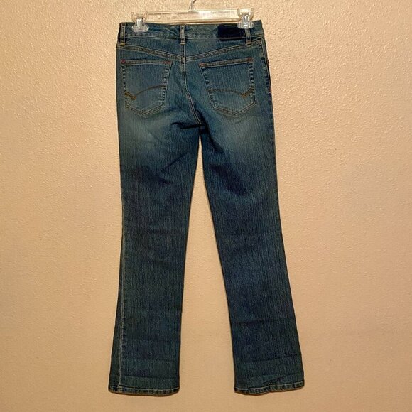 UNIONBAY stretch Blue Jeans Hand Splattered Fabric Paint & Rhinestones Size 5 - Picture 2 of 11